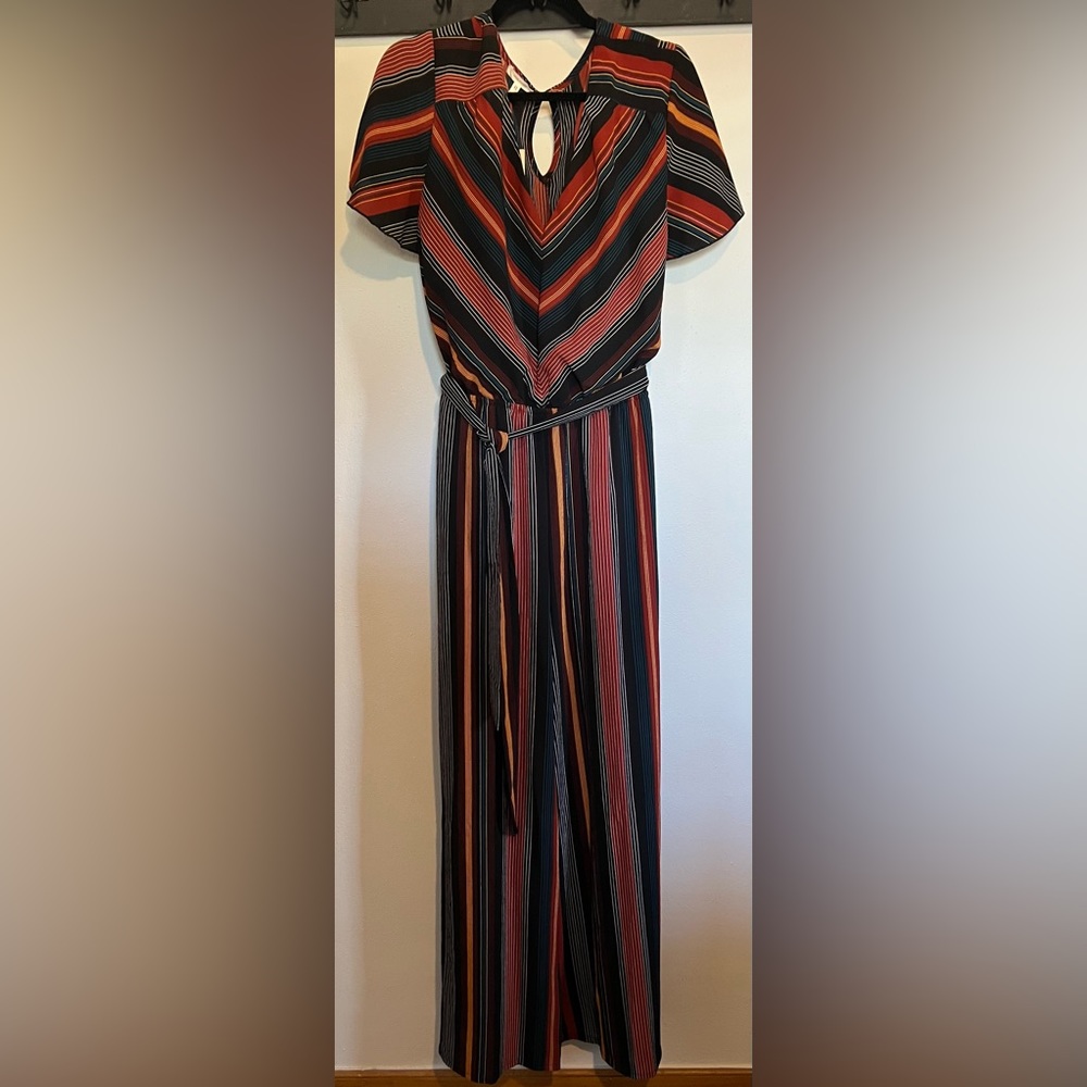 Maurices Stripe Tie Front Jumpsuit